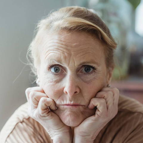Face with wrinkles
