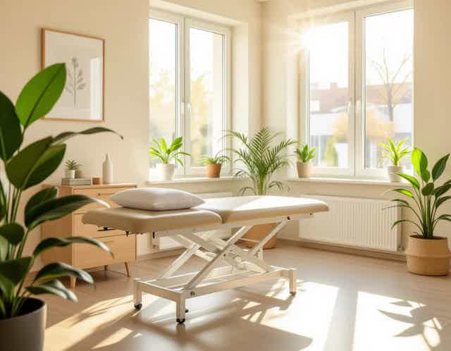 Vital Physiotherapy clinic interior with warm, inviting atmosphere