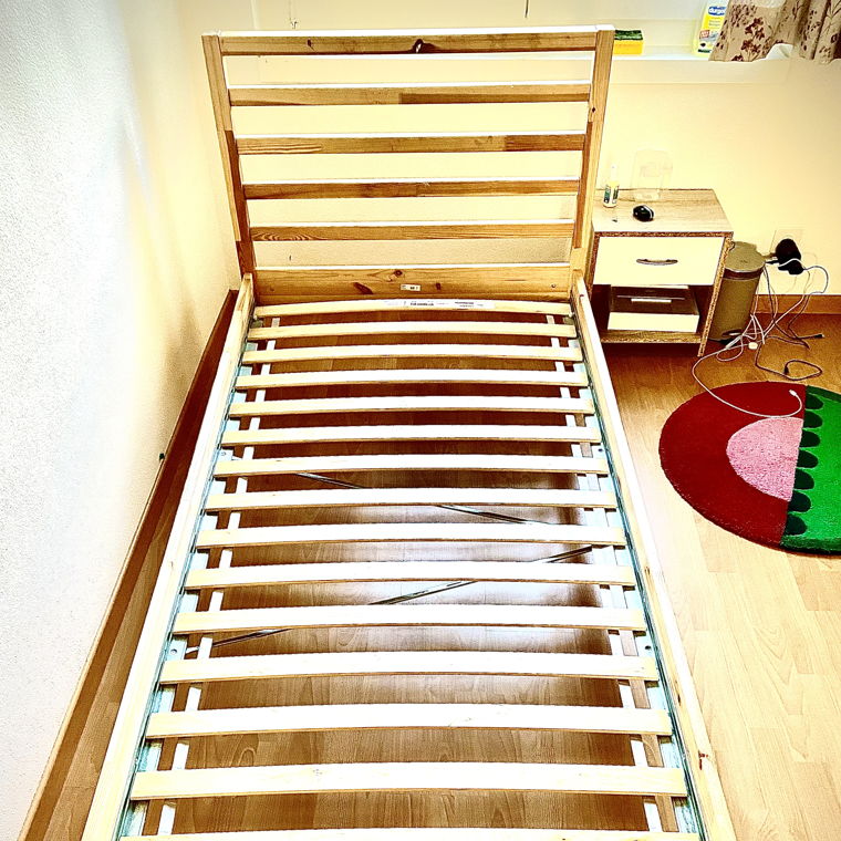 Ikea Tarva single bed + Luröy single bed frame