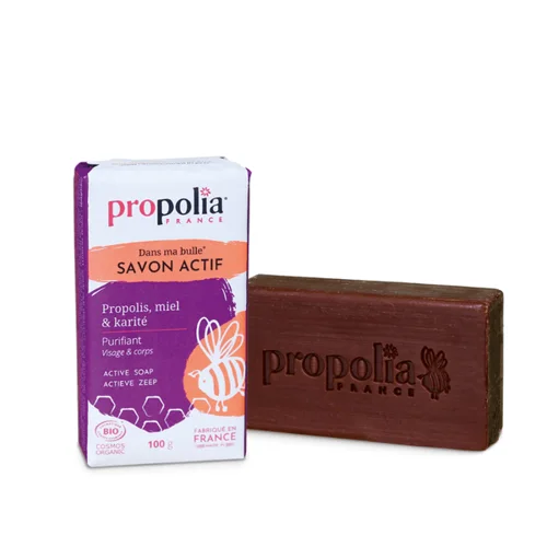 Savon Actif Propolis, Miel, Karité - 100gr - Propolia