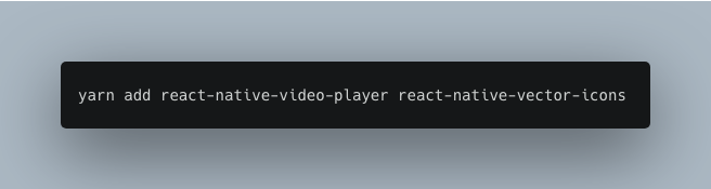 installing react-native-video-player using yarn