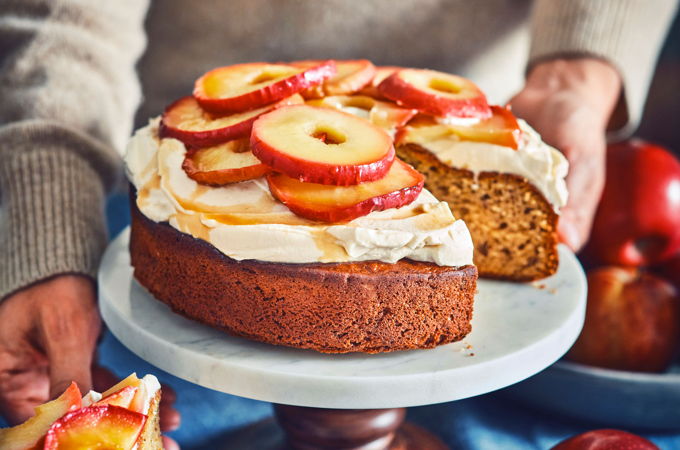 Gâteau au thé chaï et aux pommes