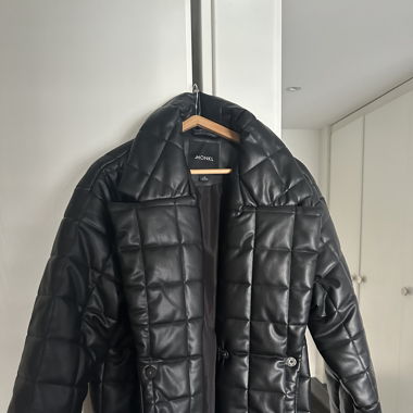 Veste effet cuir matelassée 
