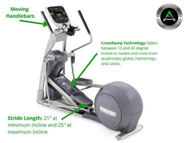 Precor EFX 835 Elliptical + P30 Console (Refurbished)