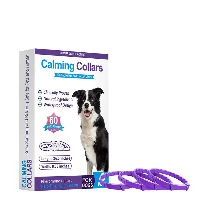 Calming Collars for Dogs - Natural Stress Relief, Adjustable, 4 Pack