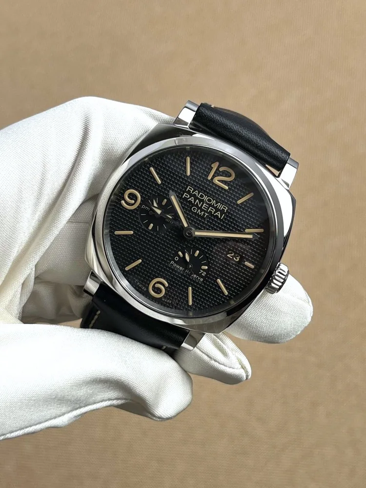 Power Reserve Gmt Radiomir 1940 Pam 628 box and papers, image 1