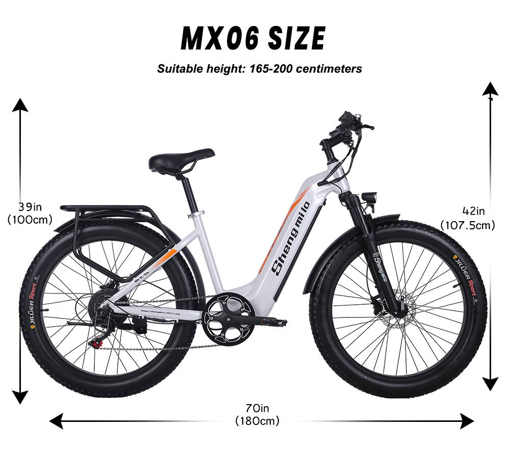 Shengmilo MX06 Electric Bike 80Nm Motor 48v 17.5AH Battery 26 City E Rich Bit eBike