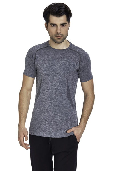 Jerf Mens Condor Grey Melange Seamless Tee Shirt - Image 4