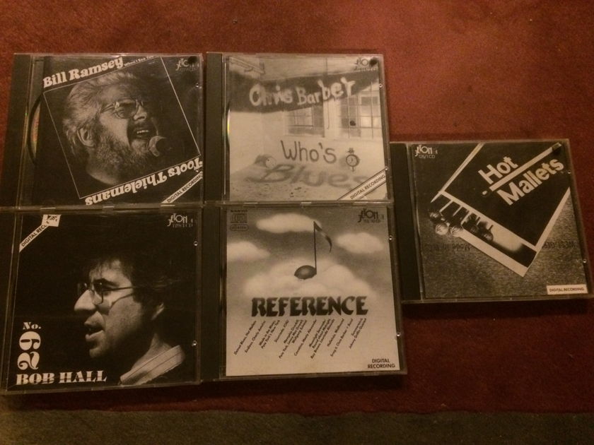 JETON AUDIOPHILE CD'S - Chris Barber/Reference/Hot Mallets/Bob Hall/Bill R LOT OF 5 CDS