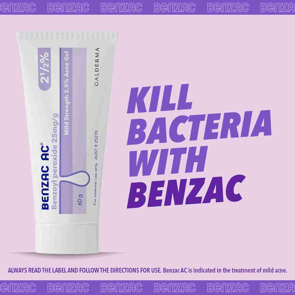Benzac Ac Mild Strength 2.5% Acne Gel 60G, Acne Treatment - Image 4