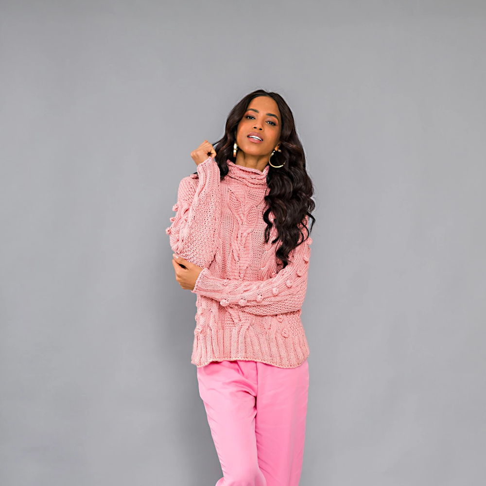 Turtleneck Pullover Knitting Pattern