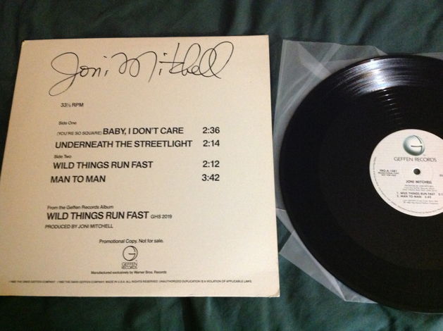 Joni Mitchell - Wild Things Run Fast  12 Inch Promo EP NM