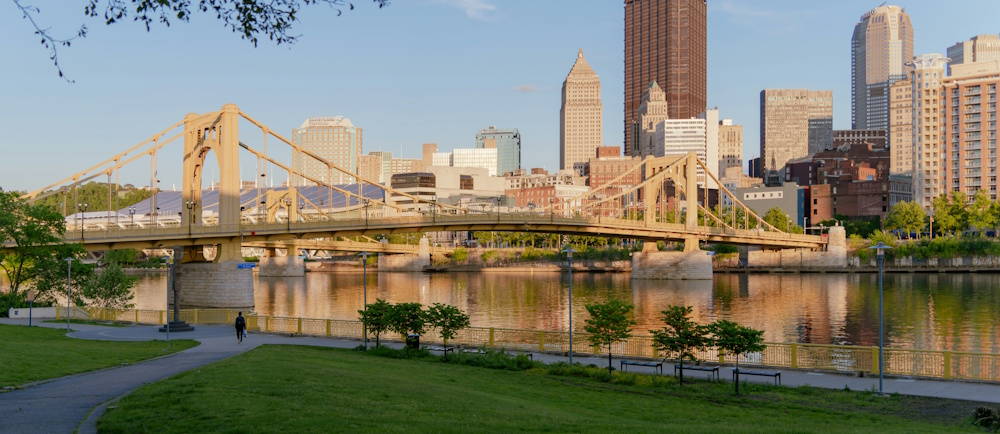 North shore Pittsburgh with river and cityscape skyline. Photo by Zhen Yao on Unsplash