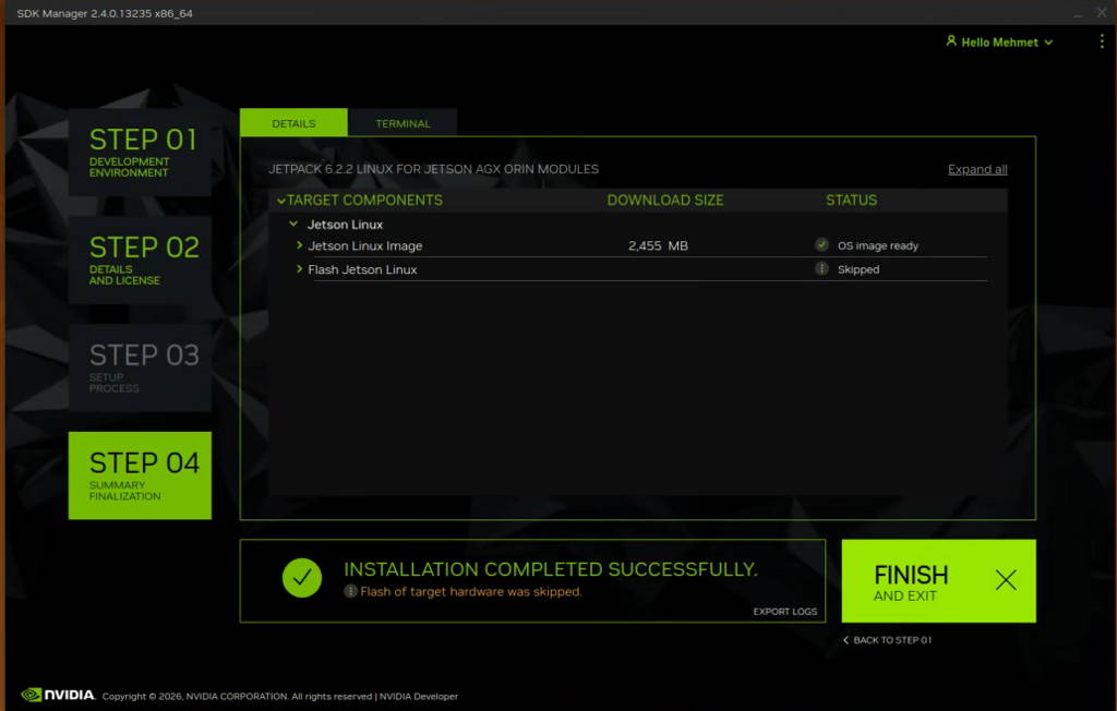SDK Manager step-3 exit