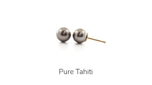 Boucles d'oreilles style bouton avec perles de Tahiti