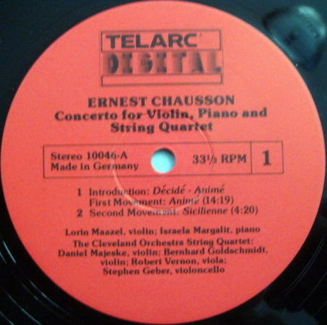 ★Audiophile★ Telarc / MAAZEL, - Chausson Concerto for P...