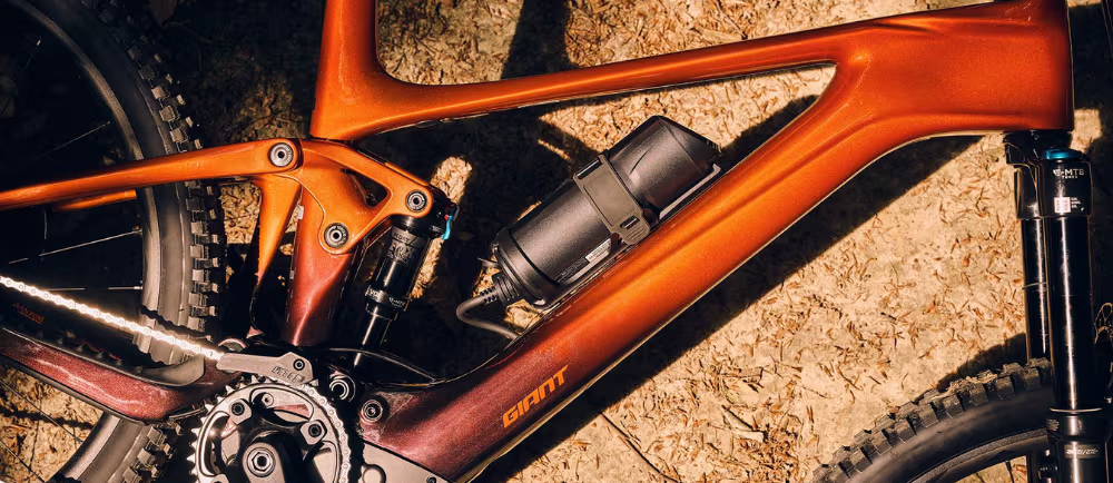 Giant electric mountain bike and range extender battery