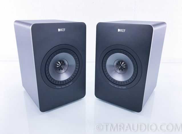 KEF X300A Wireless Digital Bookshelf Speakers; Black(10...