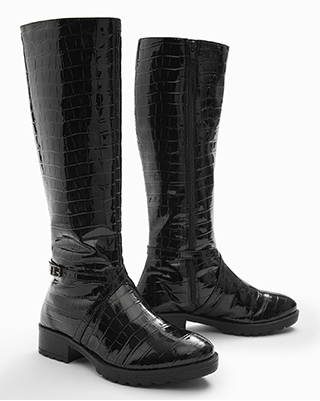 Textured Knee High Boots
