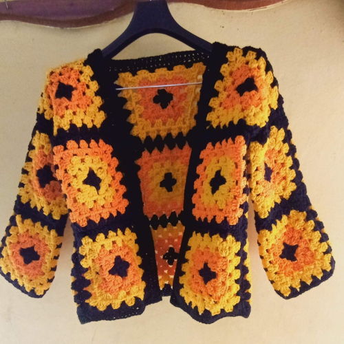 Granny Square Crochet Cardigan Pattern