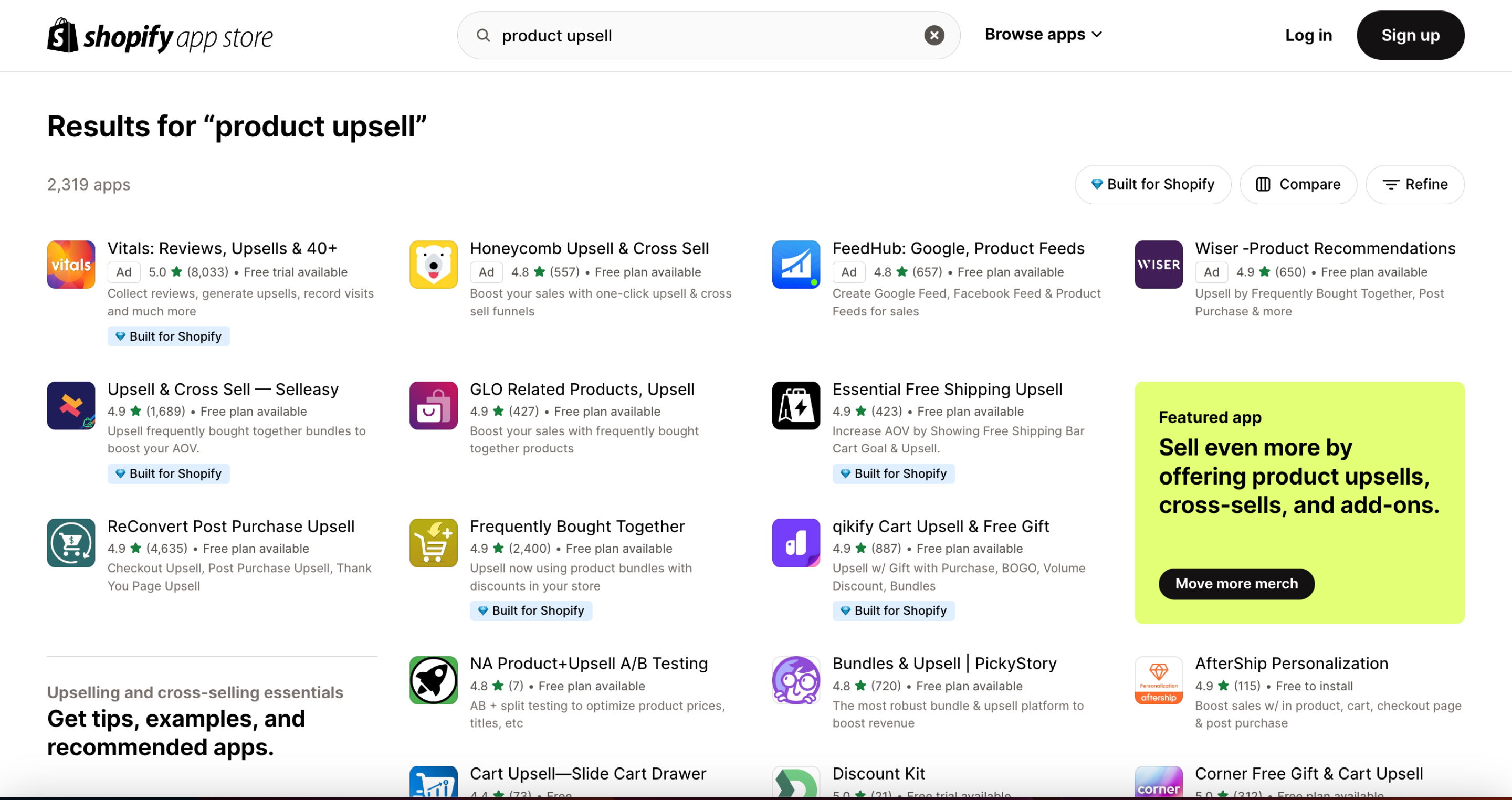 Shopify one click upsell apps
