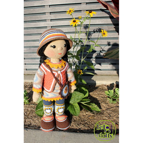 Cara Large Crochet Doll Pattern, Amigurumi, 21"/53cm Tall