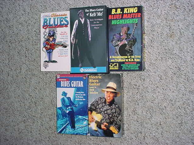 Electric BLUES VHS Tape lot of 5 - mostly guitar instru...