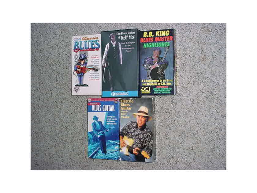 Electric BLUES VHS Tape lot of 5 - mostly guitar instruction & 1 BB King