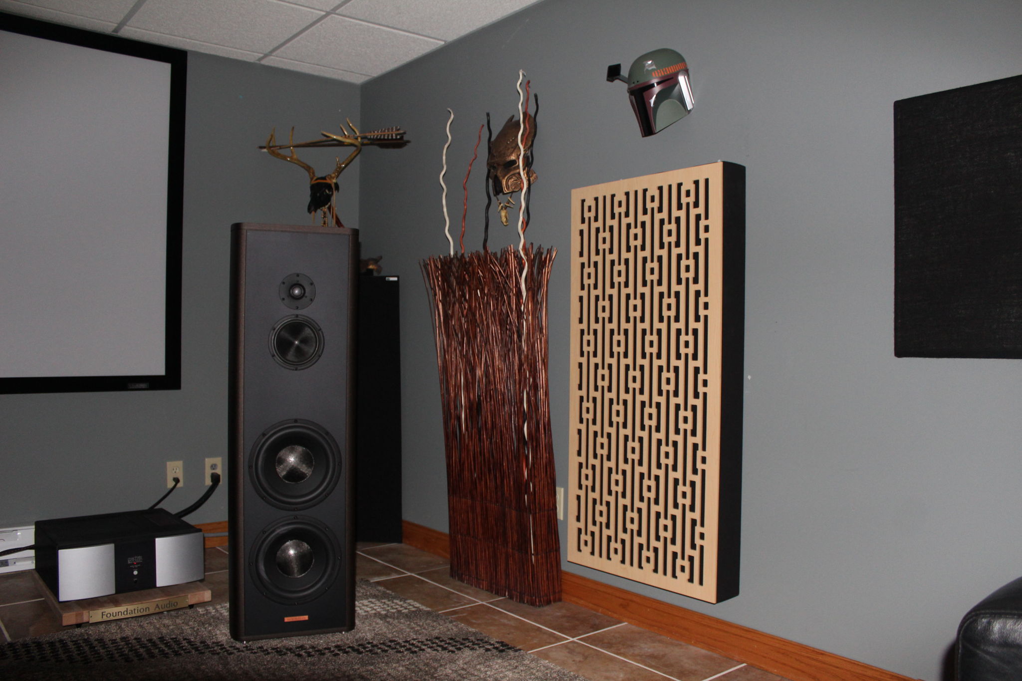 some room treatments I'm using. diffusing and absorbing