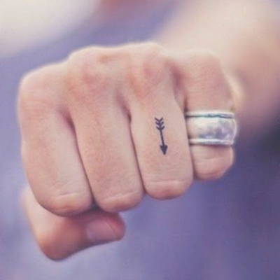 arrow finger tattoo