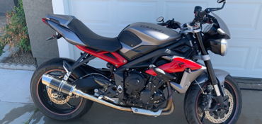 2014 TRIUMPH STREET TRIPLE R ABS motorcycle for rent near Las vegas, NV