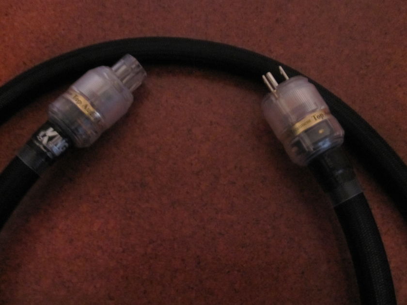 Vintage Audio Lab (Valab) 6' High Current Power Cord  w/ Rhodium Plated Plug