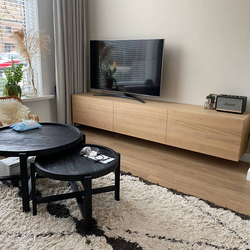 TV-meubels op maat, klantproject Houtenmeubelshop