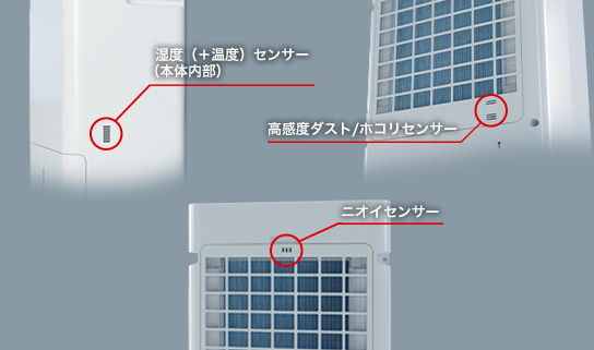 3つの高感度のセンサー