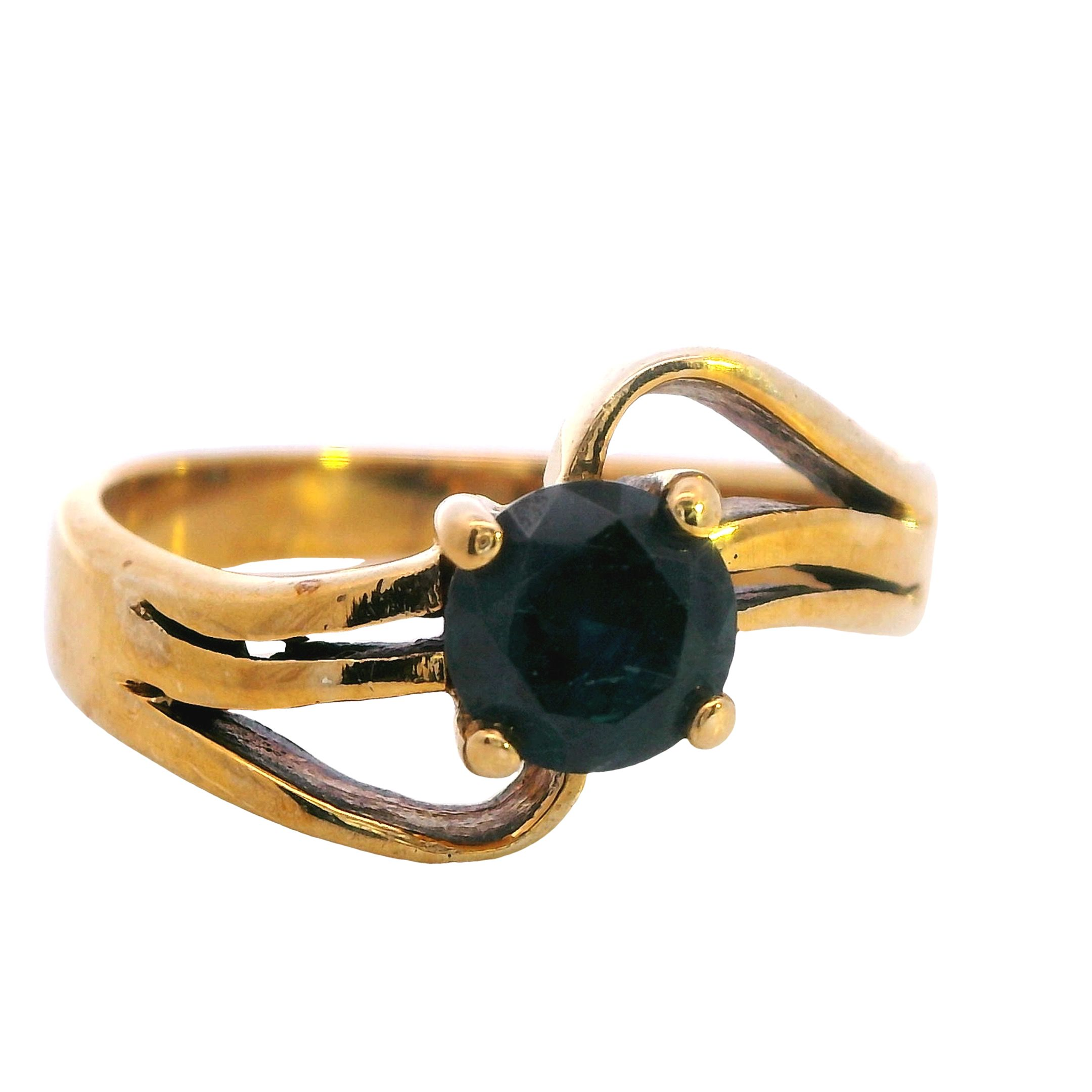 Enigmatic Sapphire Cross-Over Ring - Image 2
