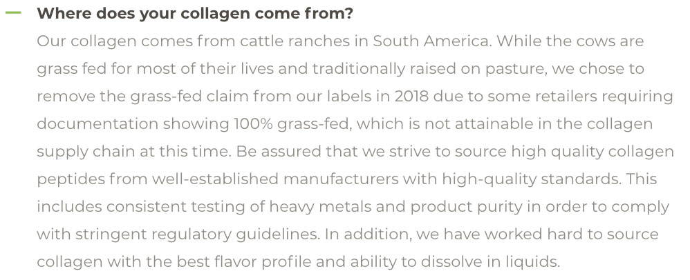 Grass Fed kolagēns izskaidrojums