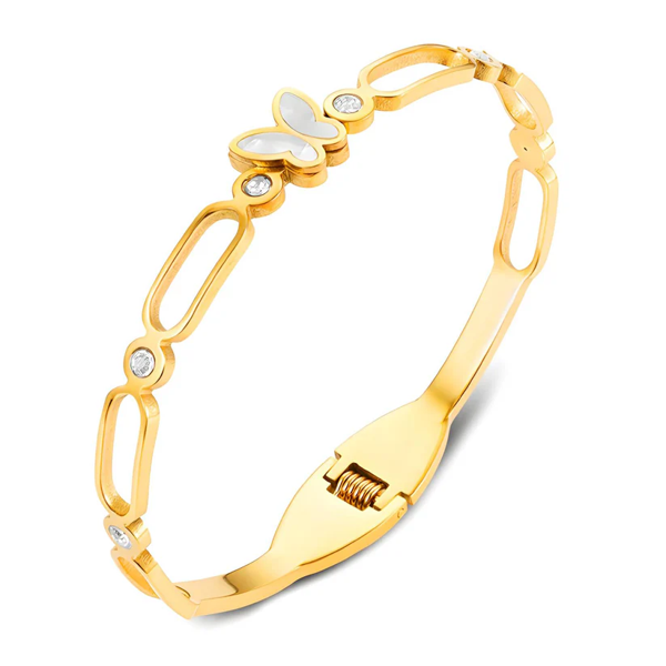 Razoa Jewels Boutique - 18K gold plated Stainless steel Butterfly bracelet