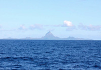 Just yesterday: 15 miles east of Bora Bora.