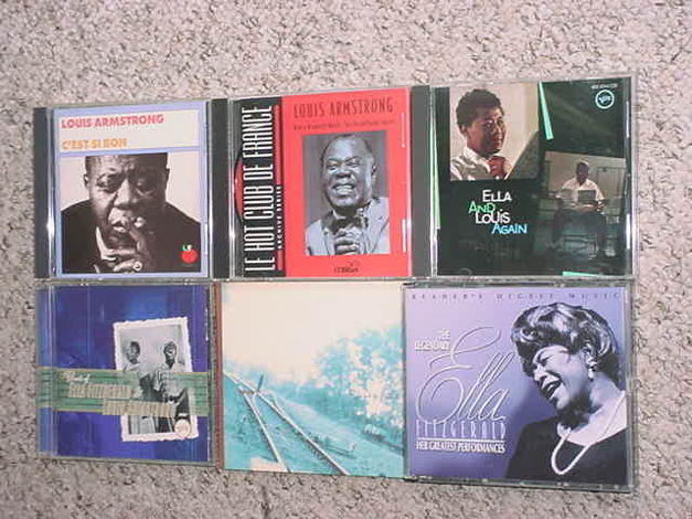 jazz Ella Fitzgerald & Louis Armstrong cd lot of 6 - el...