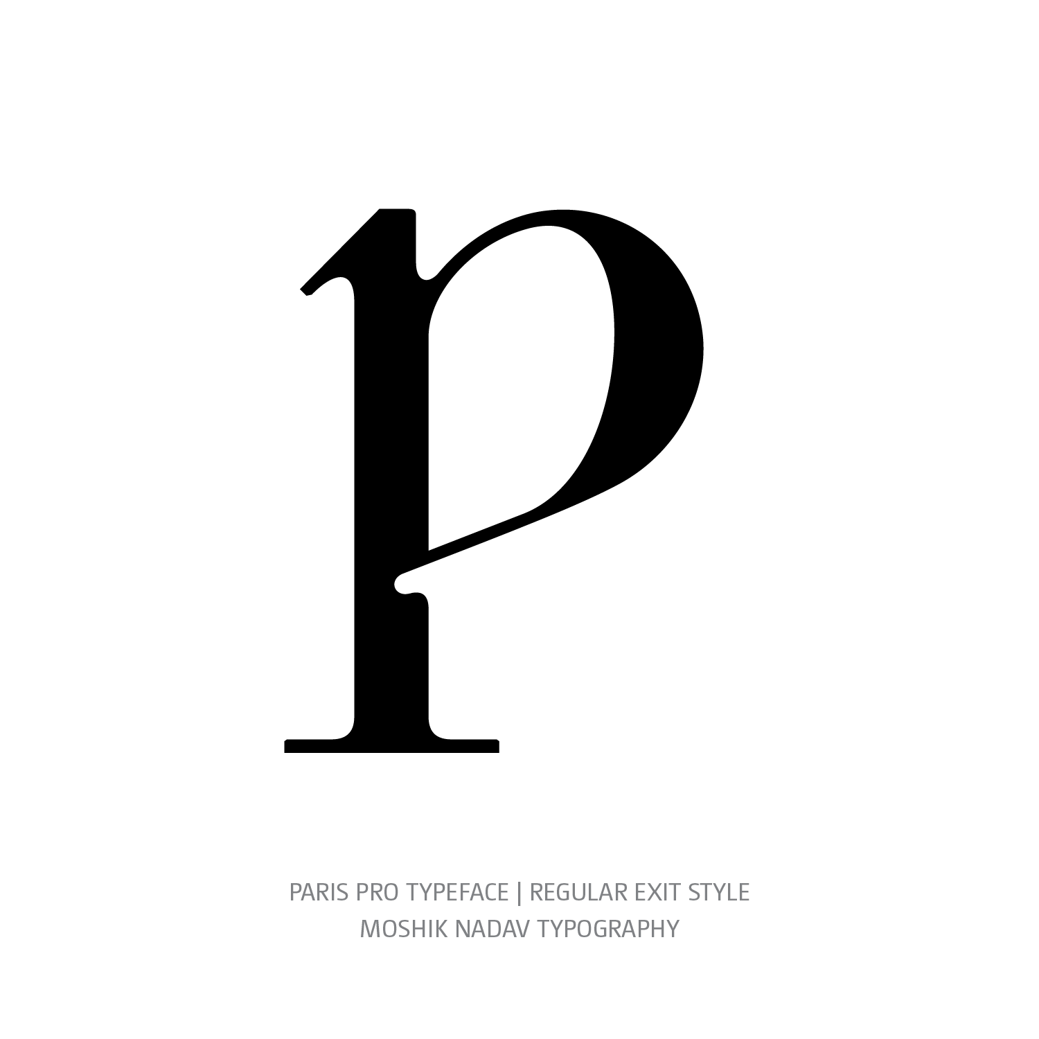 Paris Pro Typeface Regular Exit p