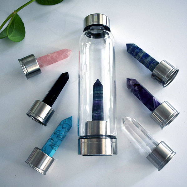 Crystal Elixir Healing Water Bottle 6 Variations