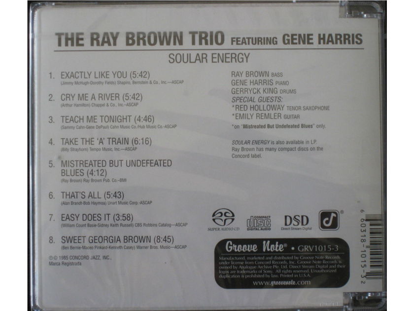 Ray Brown Trio - Soular Energy  - Hybrid SACD - GRV1015-3 - BRAND NEW