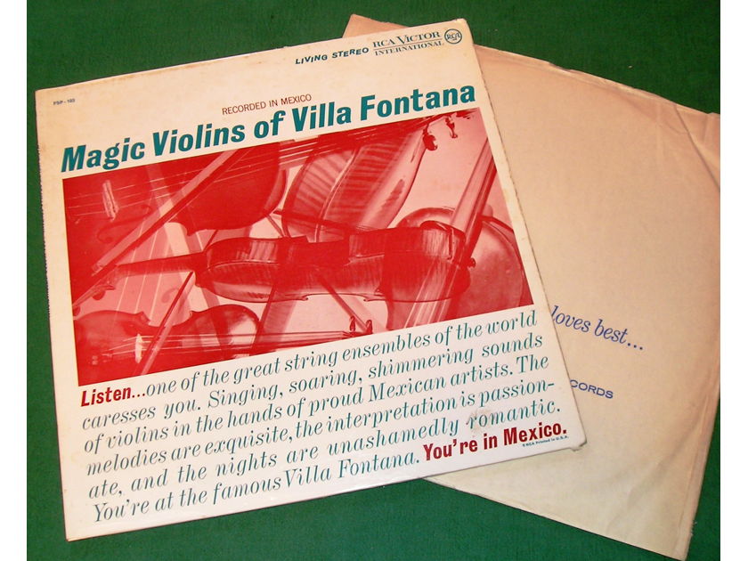 MAGIC VIOLINS OF VILLA FONTANA - * 1961 RARE RCA LIVING STEREO 1S "I" PRESS *  NM 9/10
