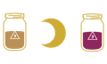 icon of moon with night drinks