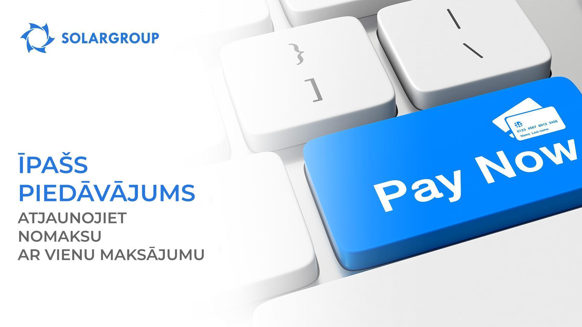 Atjaunojiet nomaksu ar vienu maksājumu: īpašs piedāvājums