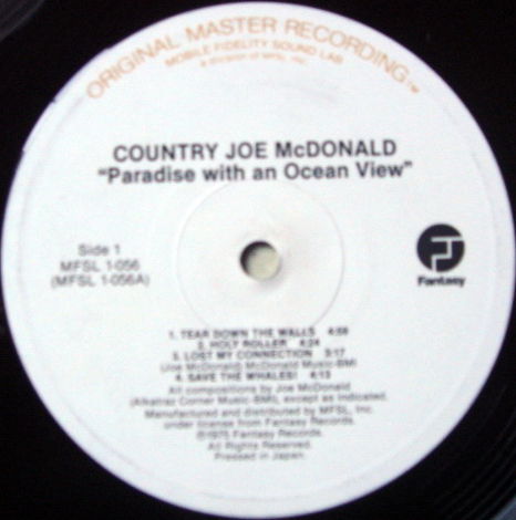 ★Audiophile★ MFSL / COUNTRY JOE McDONALD, - Paradise wi...