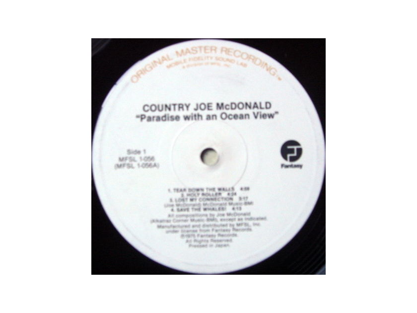 ★Audiophile★ MFSL / COUNTRY JOE McDONALD, - Paradise with an Ocean View, NM!