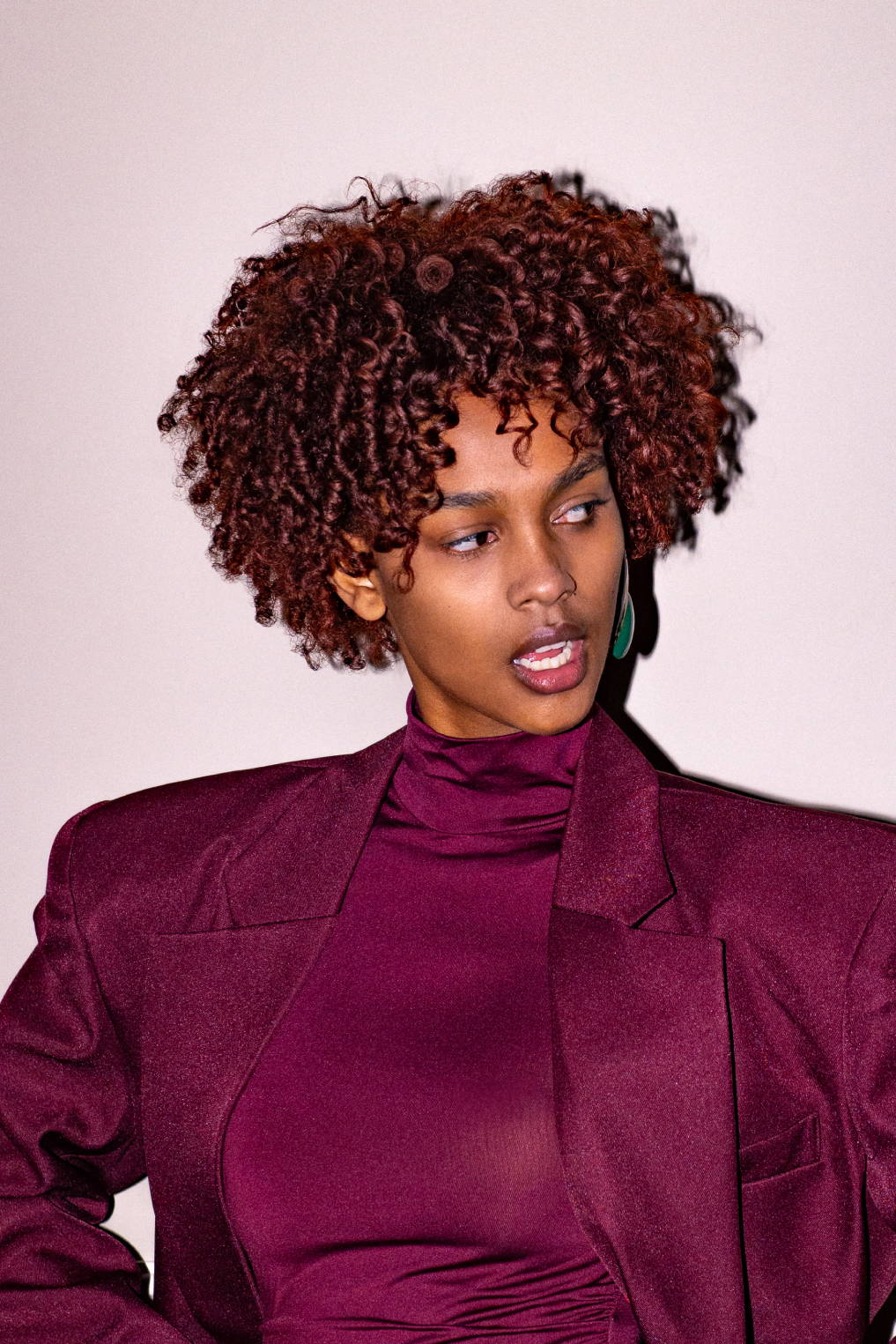 woman with brown afro