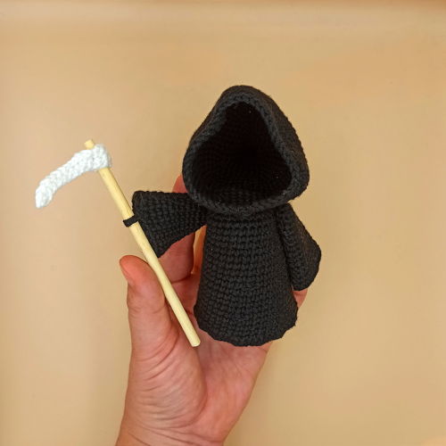 GRIM REAPER amigurumi speelgoedpatroon PDF - Gothic Crochet Halloween Amigurumi Jack Skellington Patroon Halloween Pop Horror Haak Schedel