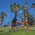 Even Brides play 9 Square in the Air
